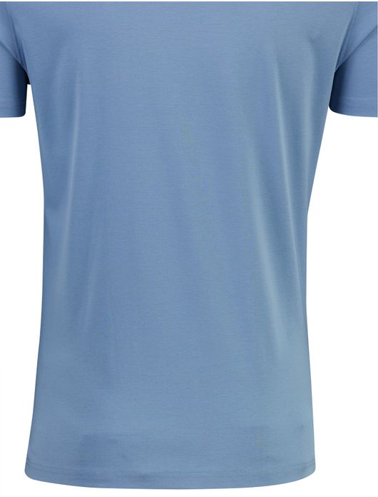 Thomas Maine t-shirt korte mouw blauw katoen