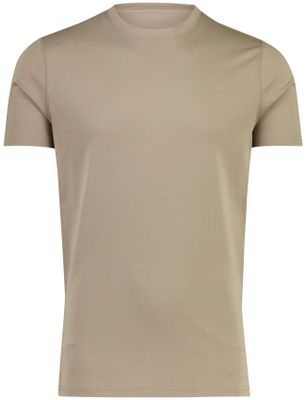 Thomas Maine t-shirt Thomas Maine beige ronde hals normale fit