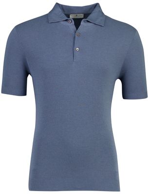 Thomas Maine Blauwe polo Thomas Maine regular fit
