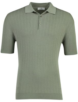 Thomas Maine Korte mouw polo Thomas Maine groen regular fit
