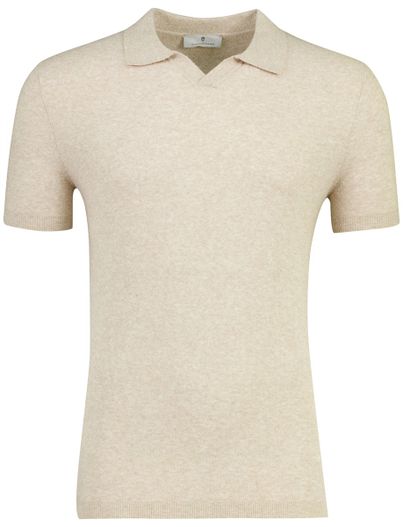 Thomas Maine Polo 3-knoops beige Thomas Maine