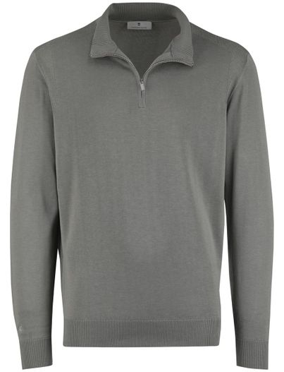 Thomas Maine trui half zip Thomas Maine groen normale fit lyocell