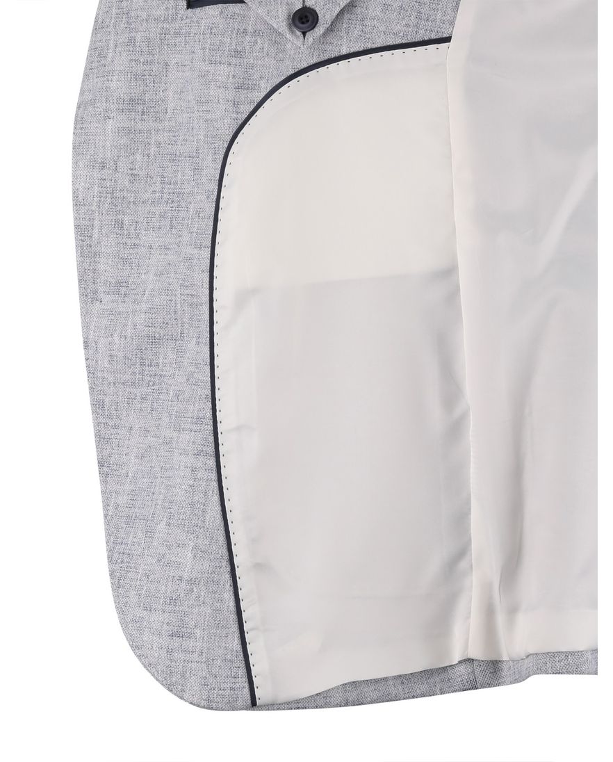 blauw gemêleerd colbert Blue Industry polyester met voering