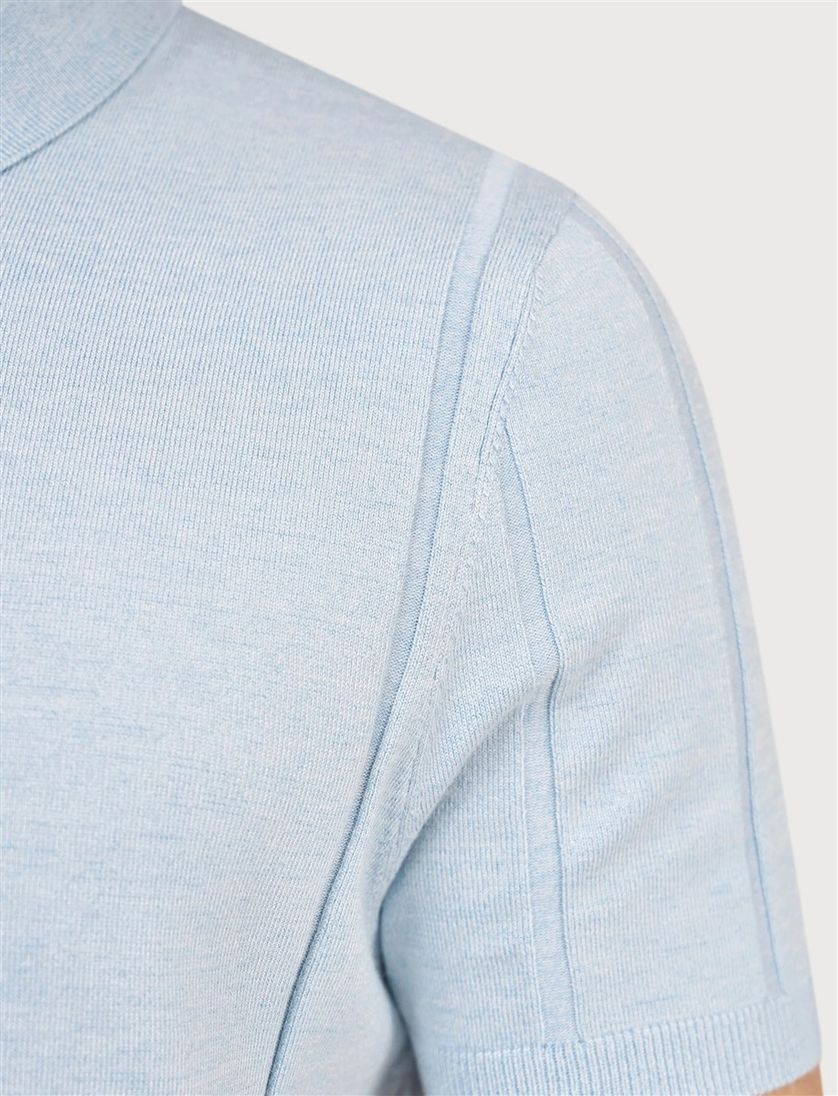 Polo korte mouw Blue Industry lichtblauw regular fit