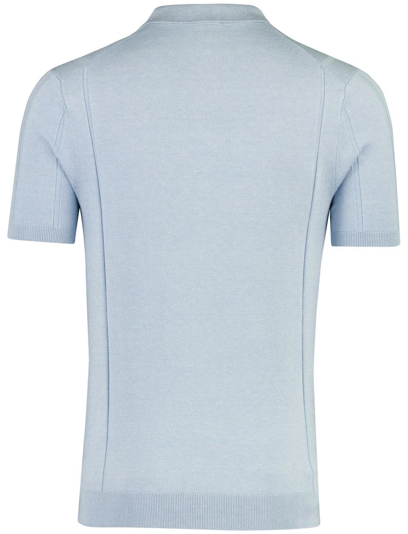 Polo korte mouw Blue Industry lichtblauw regular fit