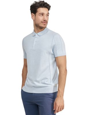 Blue Industry Polo korte mouw Blue Industry lichtblauw regular fit