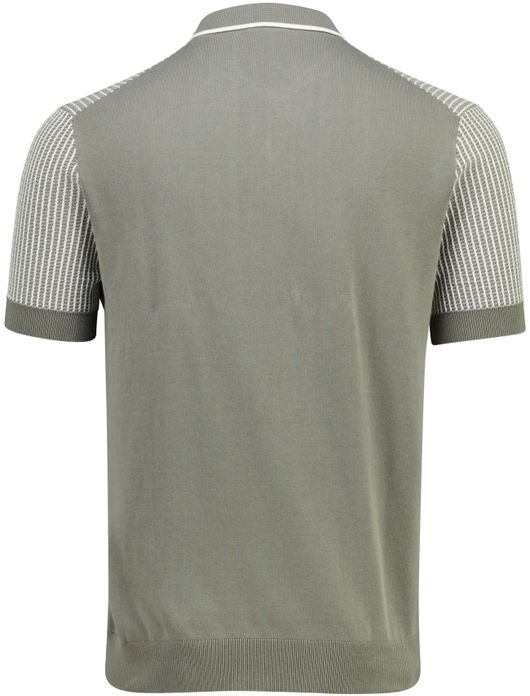 Blue Industry poloshirt grijs geprint met rits