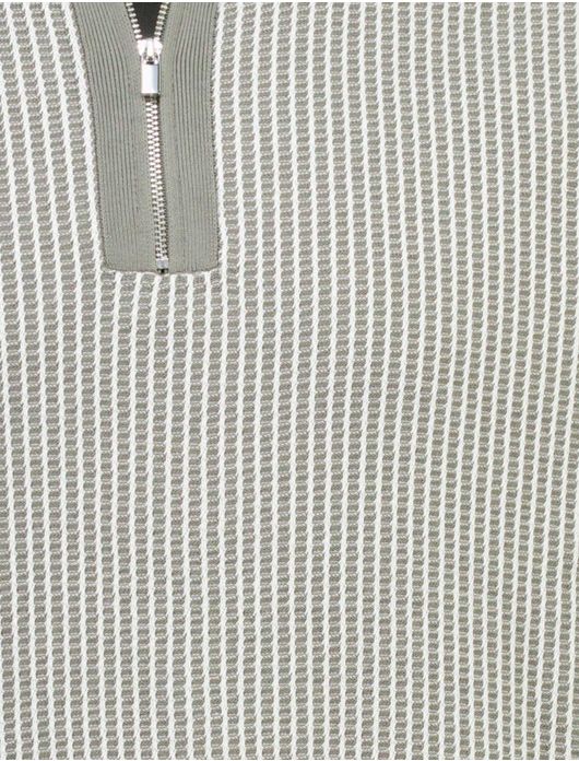 Blue Industry poloshirt grijs geprint met rits