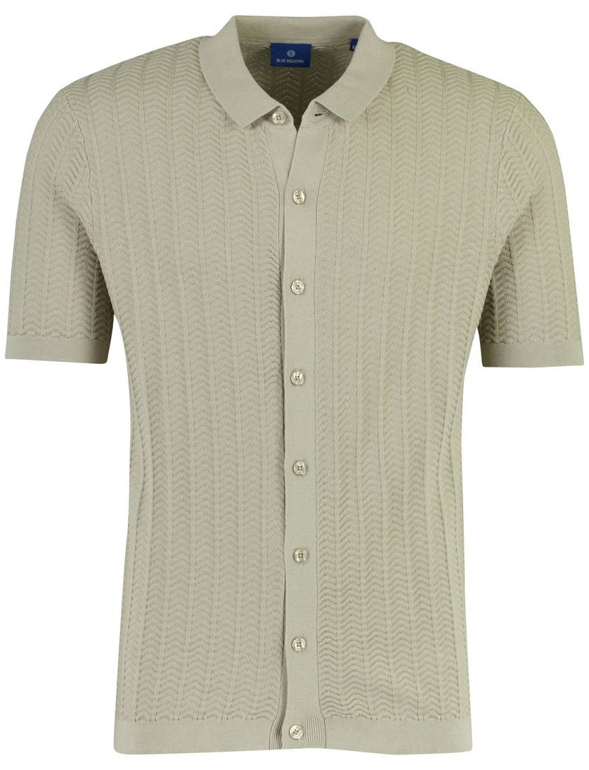 Polo korte mouw Blue Industry groen textuur