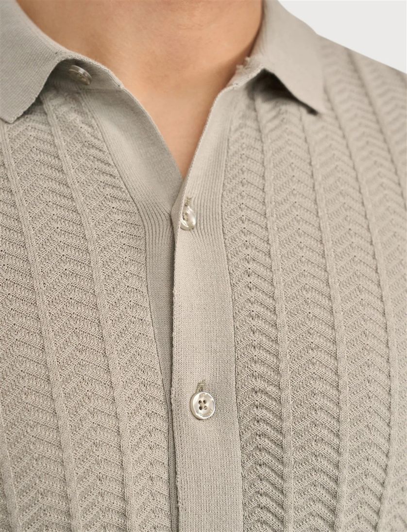 Polo korte mouw Blue Industry groen textuur