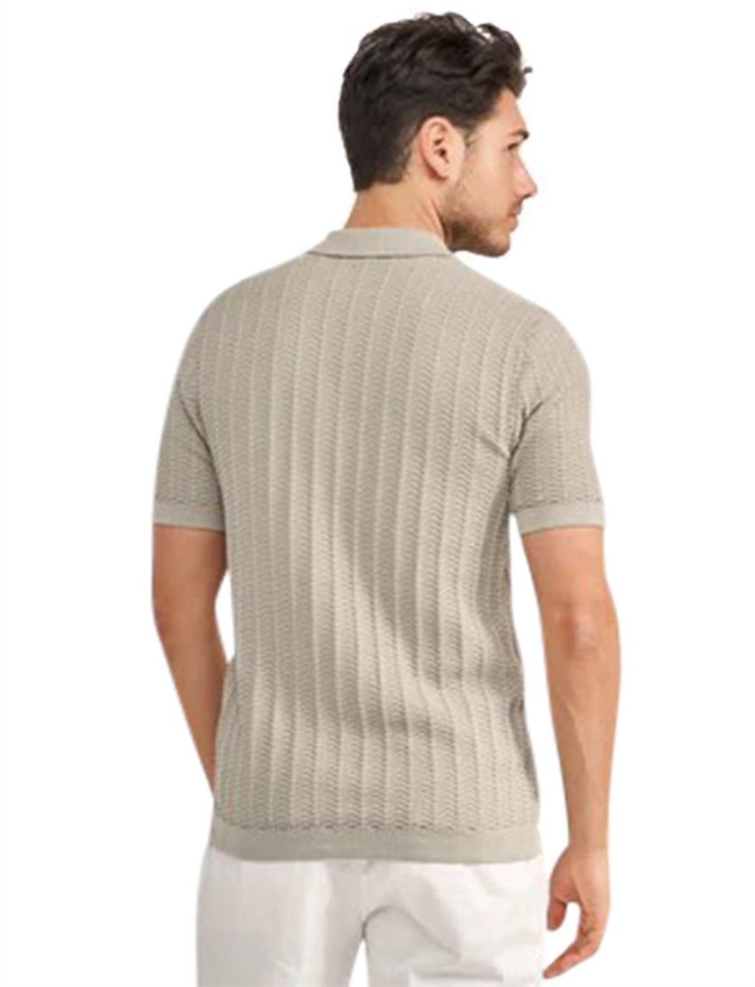 Polo korte mouw Blue Industry groen textuur