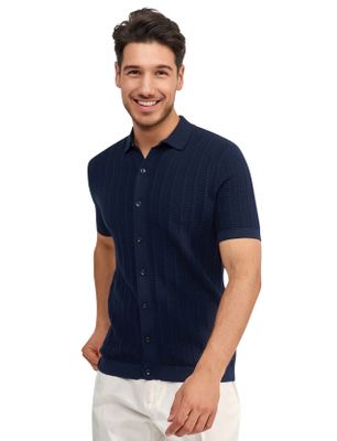 Blue Industry Polo korte mouw Blue Industry donkerblauw