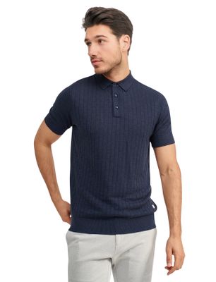 Blue Industry Polo korte mouw Blue Industry donkerblauw met boord