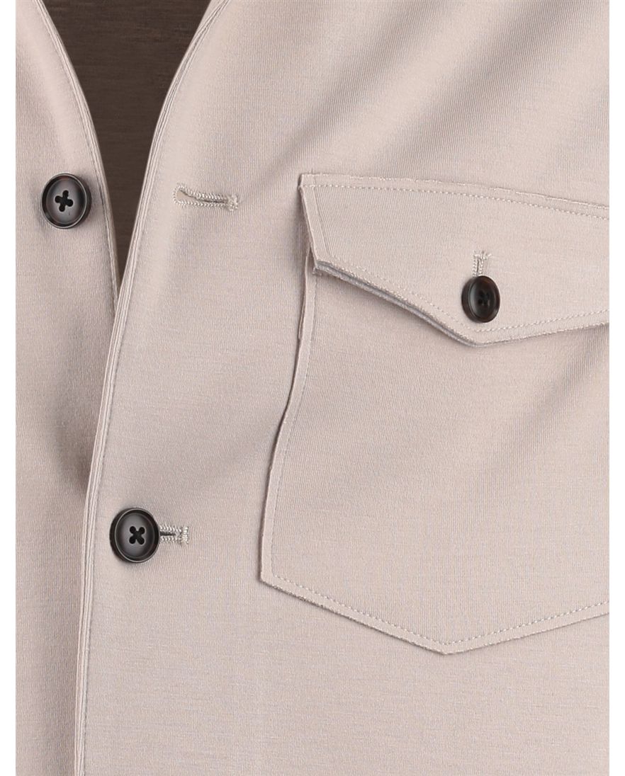 Overshirt Blue Industry dubbele borstzak beige