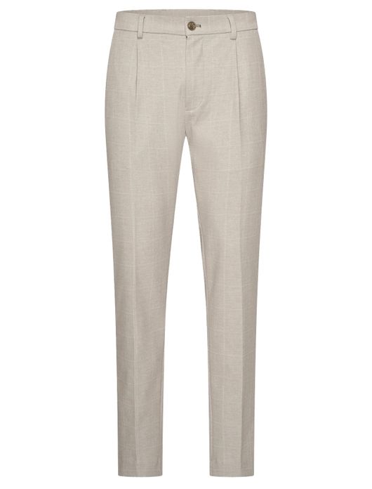 Blue Industry chino zand ruitje Steven