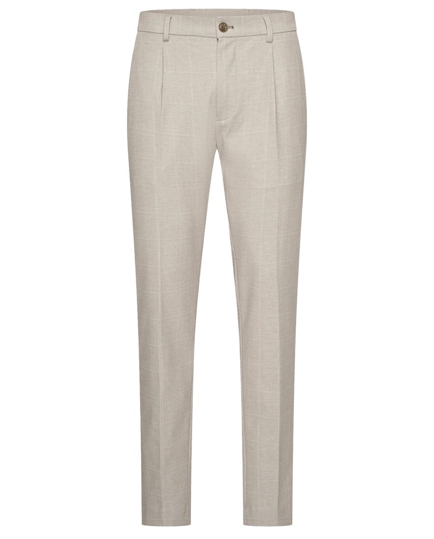 Chino Blue Industry geruit zand