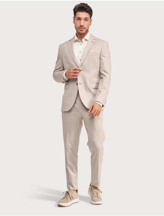 Blue Industry chino zand ruitje Steven