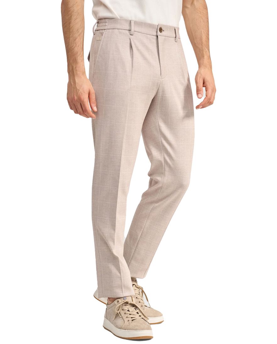 Chino Blue Industry geruit zand