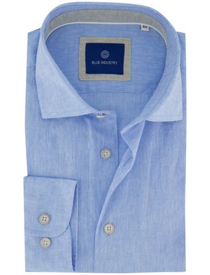 Blue Industry Blue Industry lichtblauw overhemd normale fit