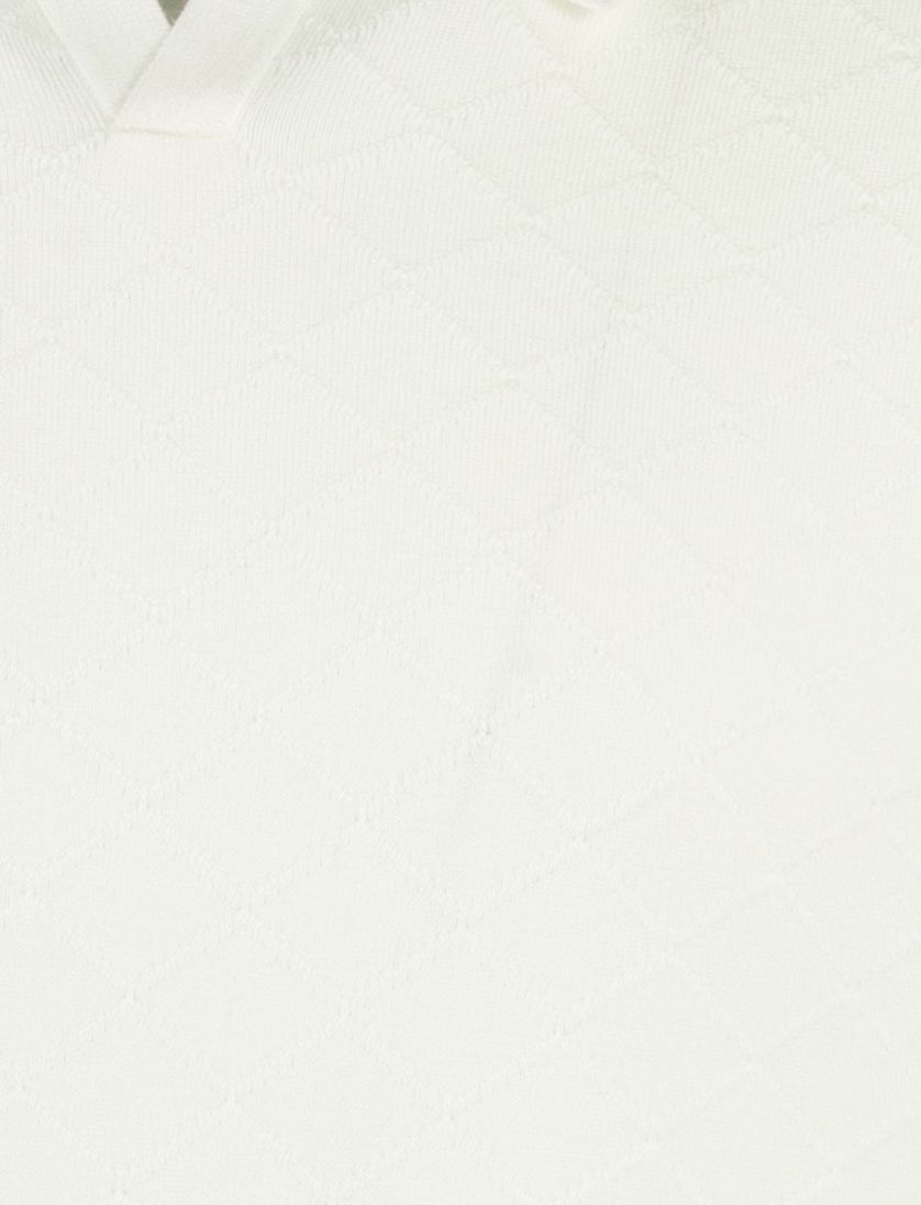 Polo korte mouw Blue Industry creme regular fit