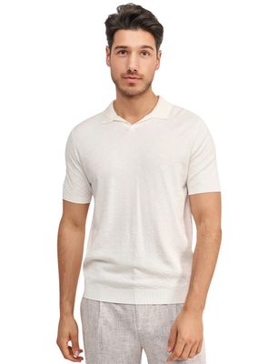 Blue Industry Polo korte mouw Blue Industry creme regular fit