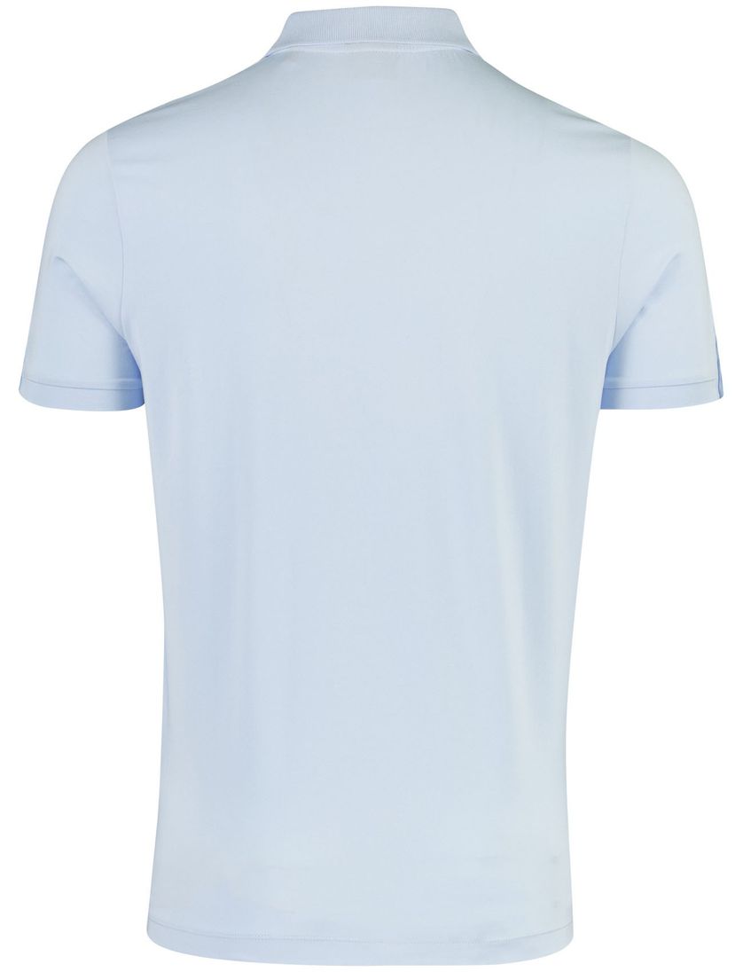 Polo korte mouw Blue Industry effen lichtblauw v-hals