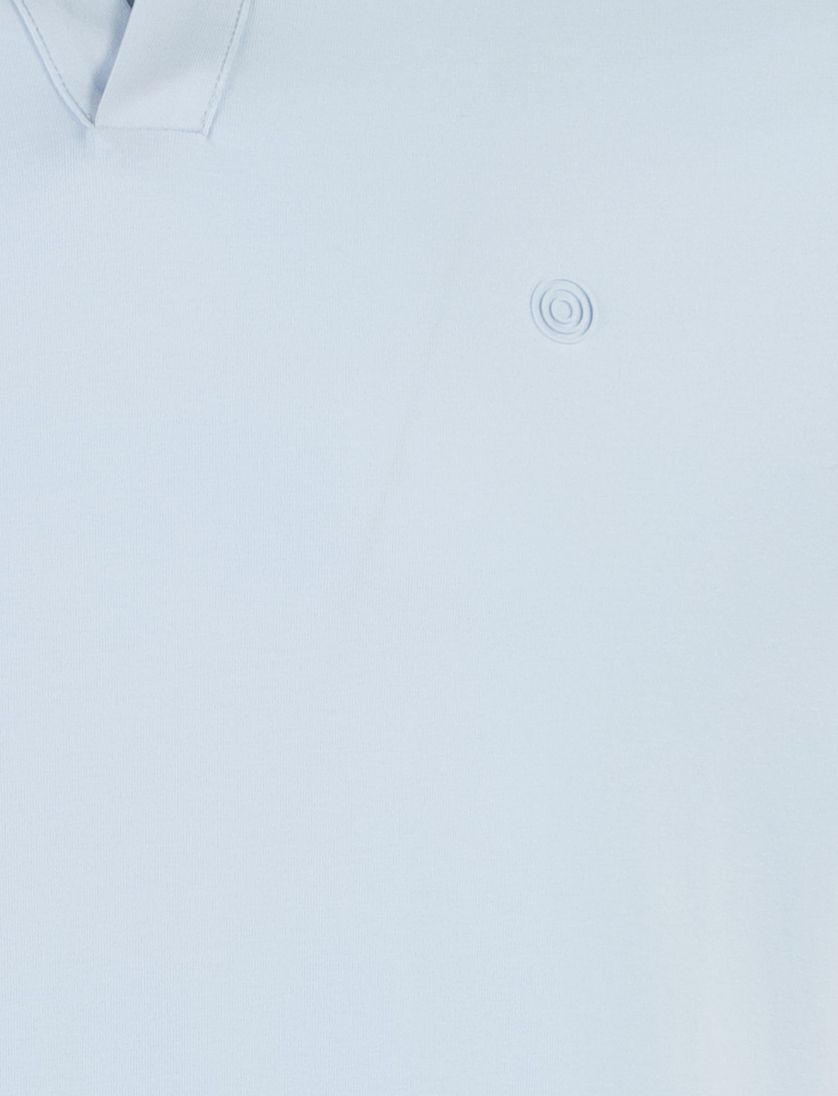 Polo korte mouw Blue Industry effen lichtblauw v-hals