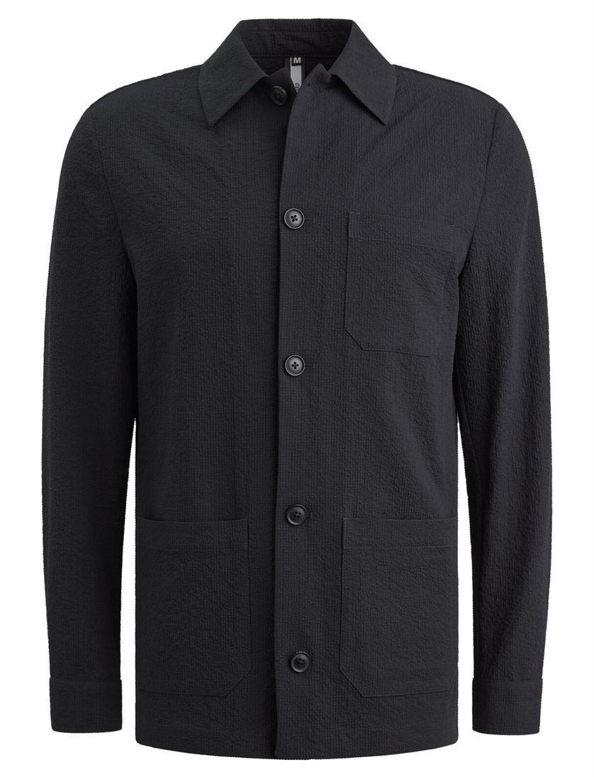 Overshirt Vanguard navy normale fit met borstzak