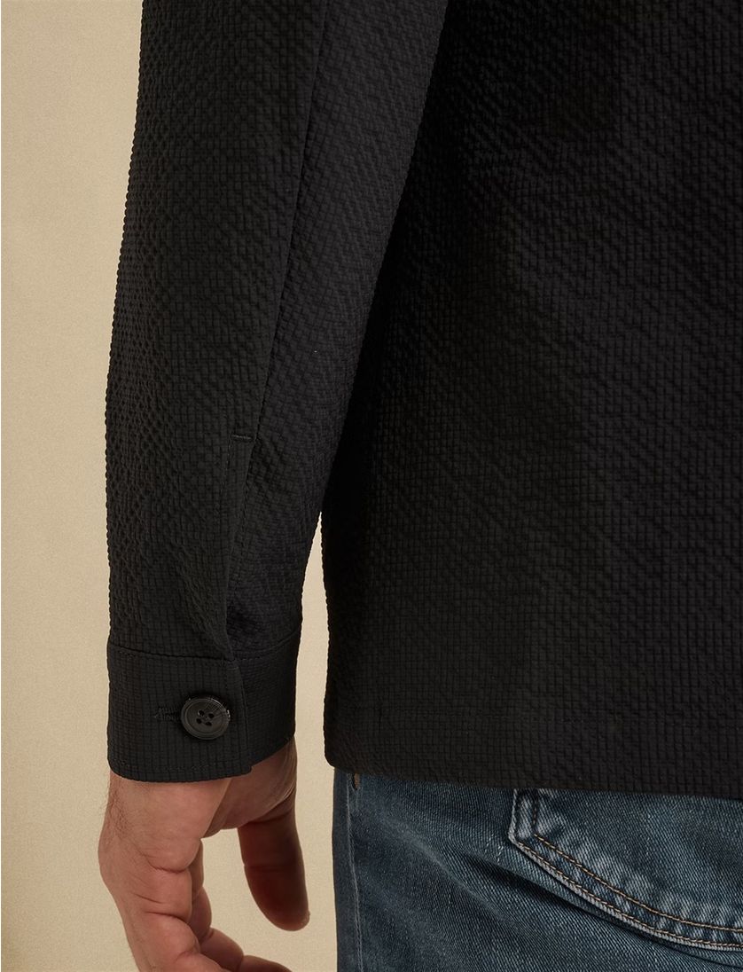 Overshirt Vanguard navy normale fit met borstzak