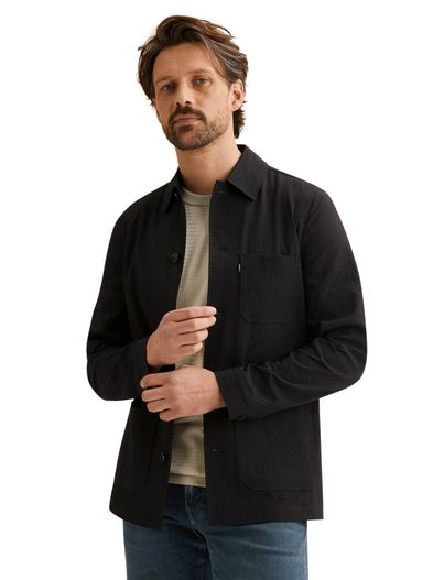 Vanguard Vanguard Overshirt donkerblauw met structuur