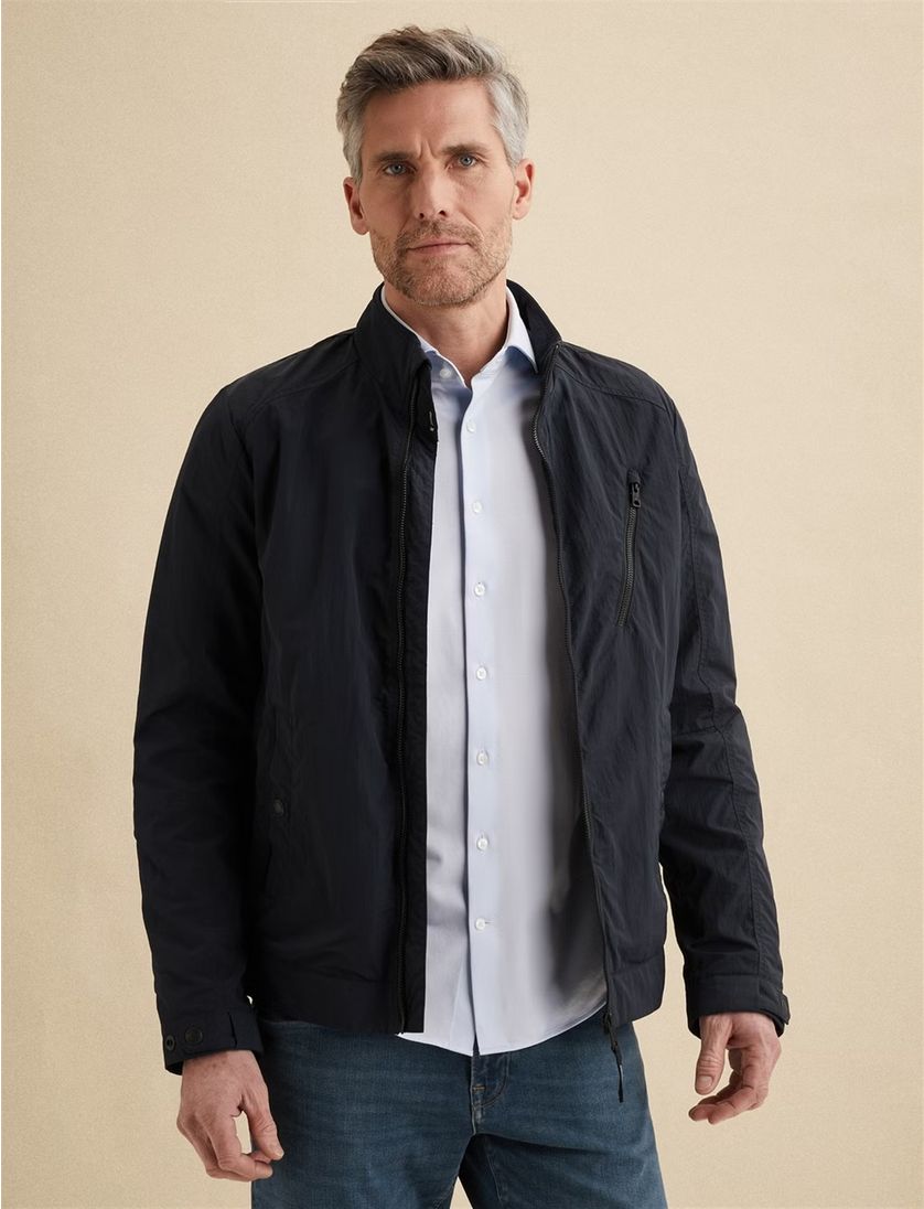 Tussenjas Vanguard donkerblauw lichtgewicht opstaande kraag