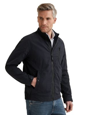 Vanguard Donkerblauwe tussenjas Vanguard steekzakken met knoop