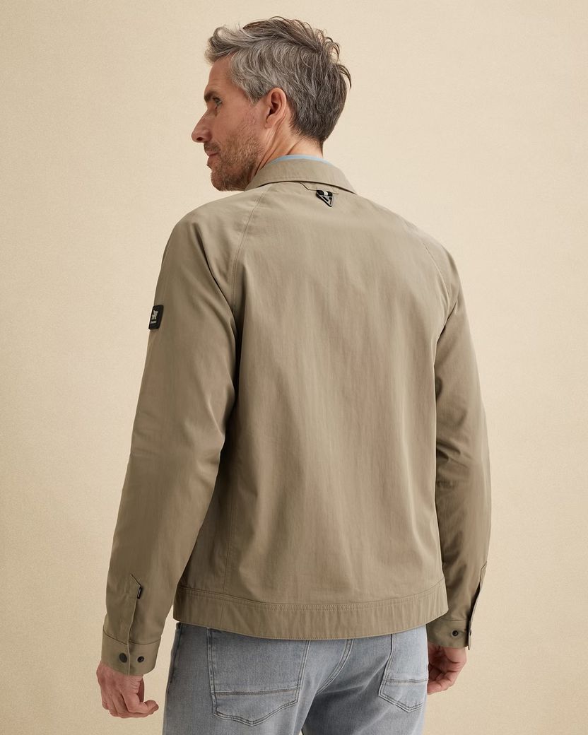 Tussenjas Vanguard beige polokraag normale fit
