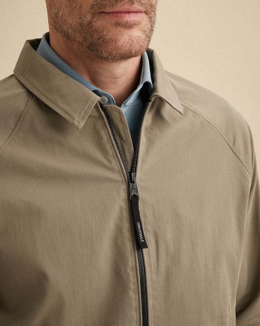 Vanguard tussenjas beige effen normale fit