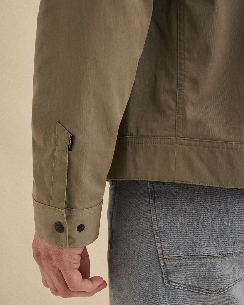 Tussenjas Vanguard beige polokraag normale fit