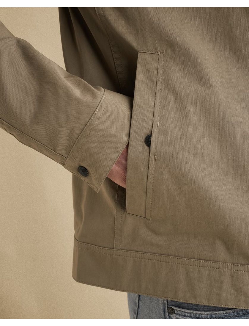 Tussenjas Vanguard beige polokraag normale fit