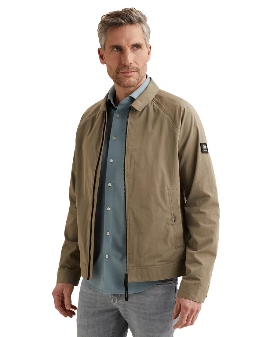 Vanguard tussenjas beige effen normale fit