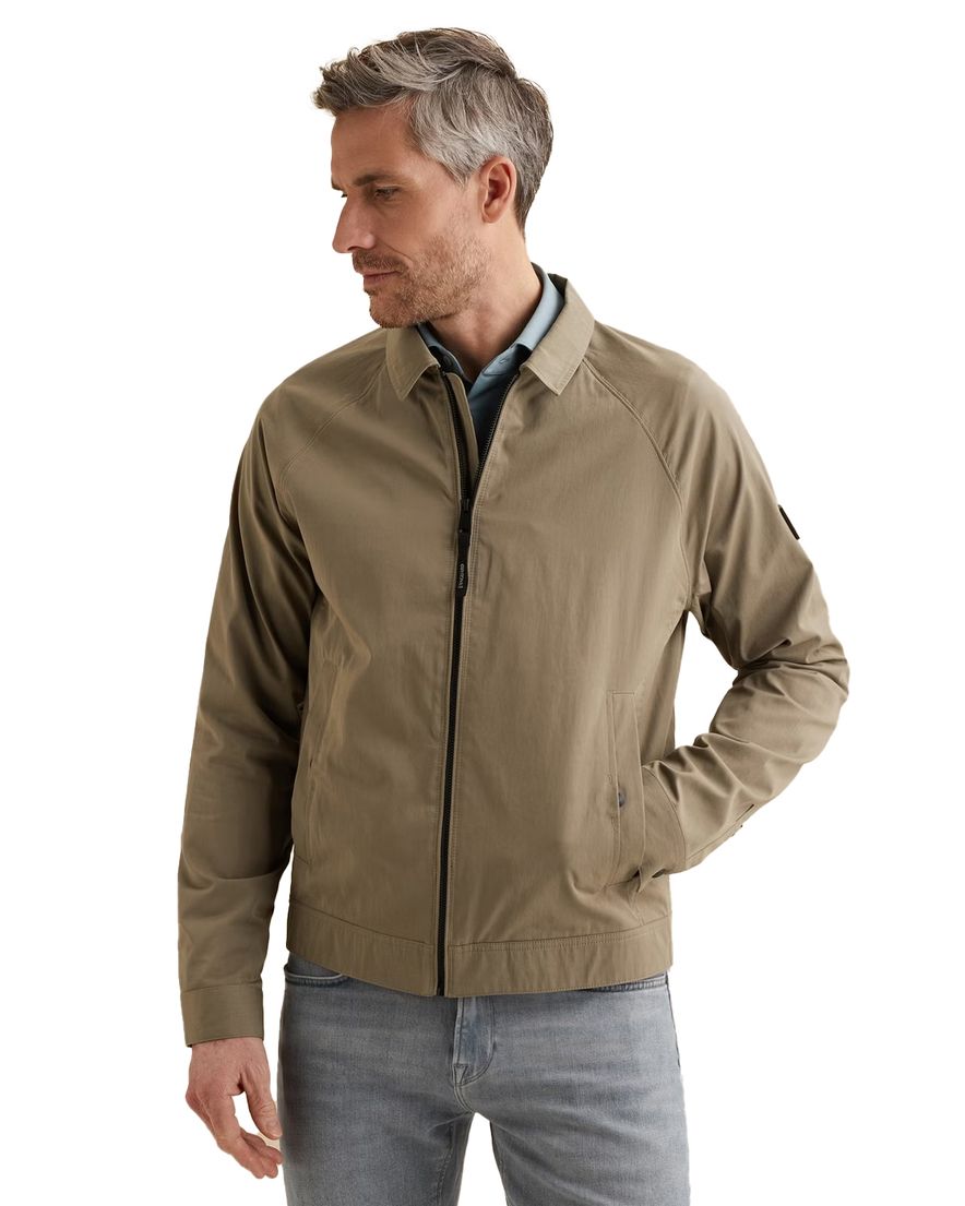 Vanguard tussenjas beige effen normale fit