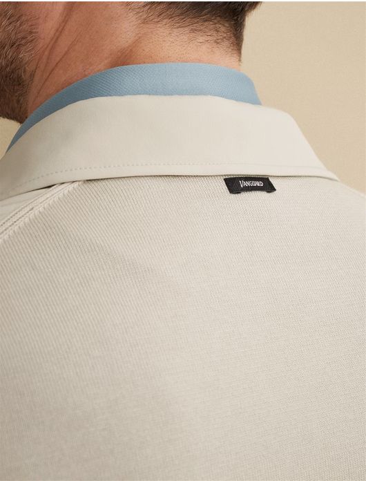 Vanguard overshirt beige dubbele borstzak