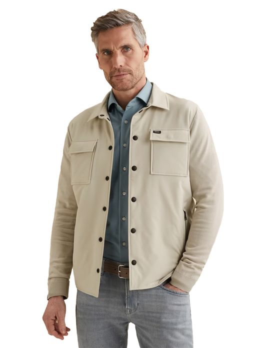 Vanguard overshirt beige dubbele borstzak