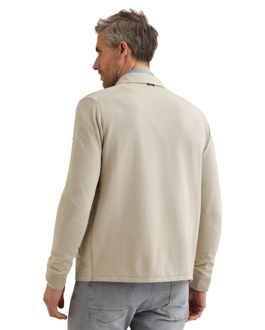 Vanguard overshirt normale fit beige effen