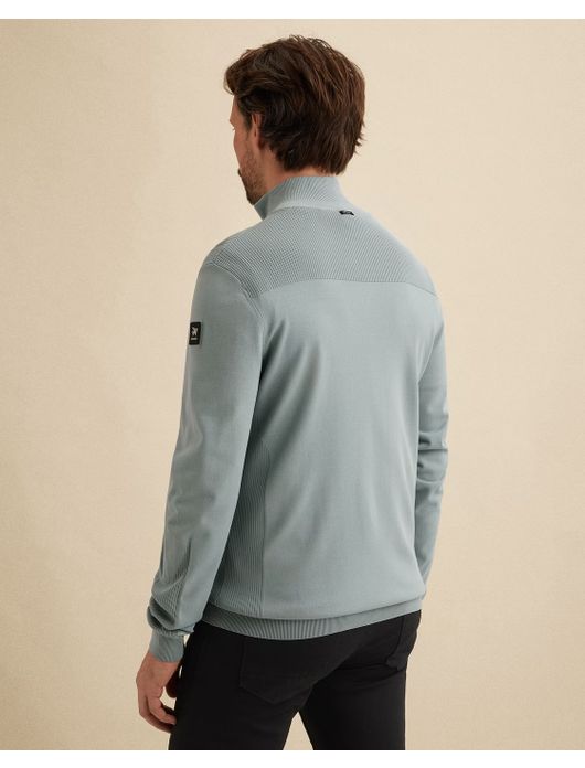 Vanguard half zip trui blauw normale fit