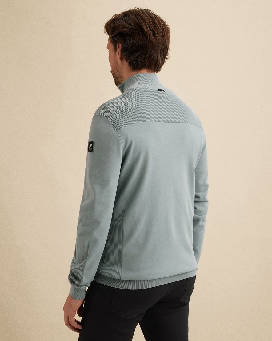 Vanguard half zip trui blauw normale fit