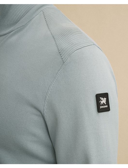 Vanguard half zip trui blauw normale fit