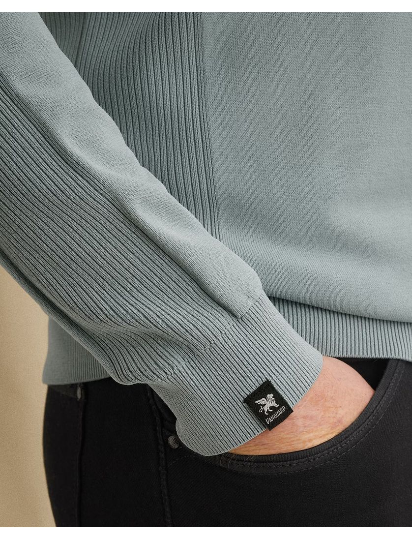 Half zip trui Vanguard blauw met rits