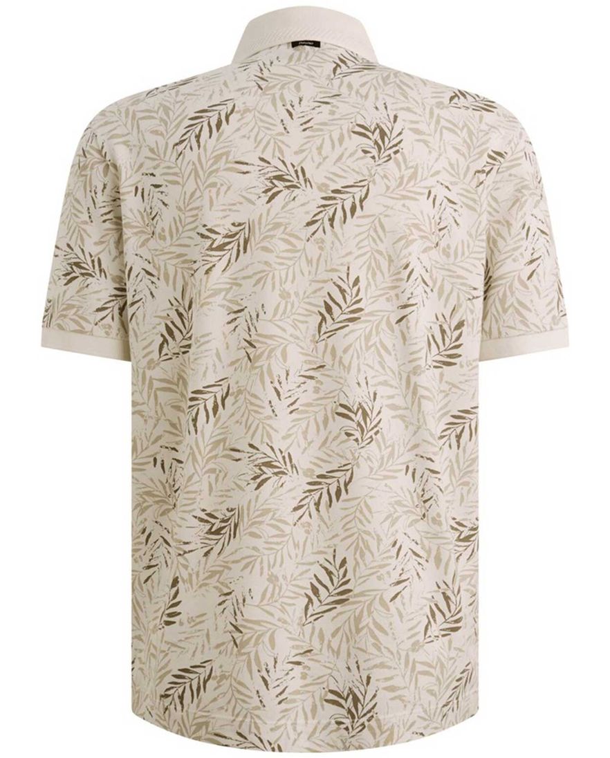 Vanguard geprint poloshirt korte mouw beige