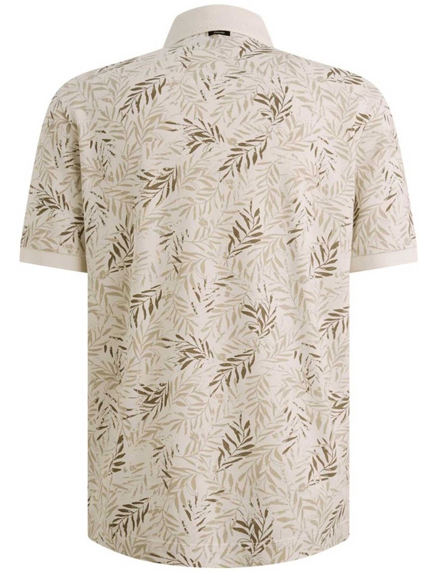 Vanguard geprint poloshirt korte mouw beige