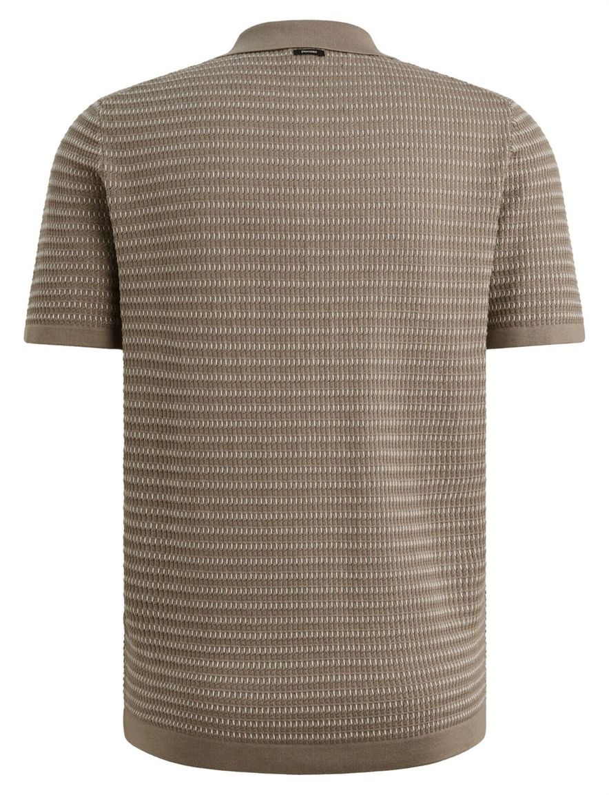 Vanguard bruin poloshirt normale fit gebreid