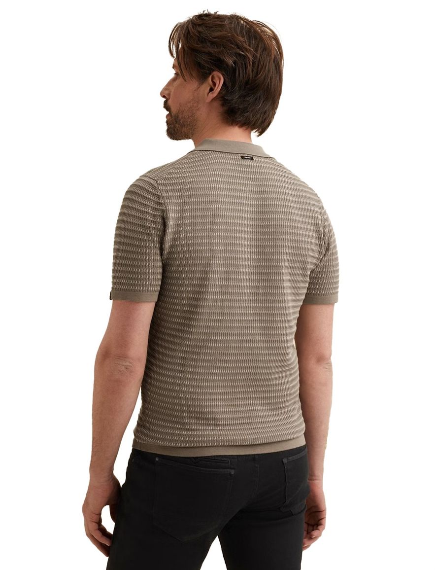 Vanguard bruin poloshirt normale fit gebreid