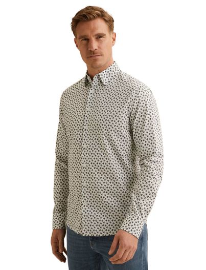 Vanguard Vanguard, overhemd groen met print normale fit